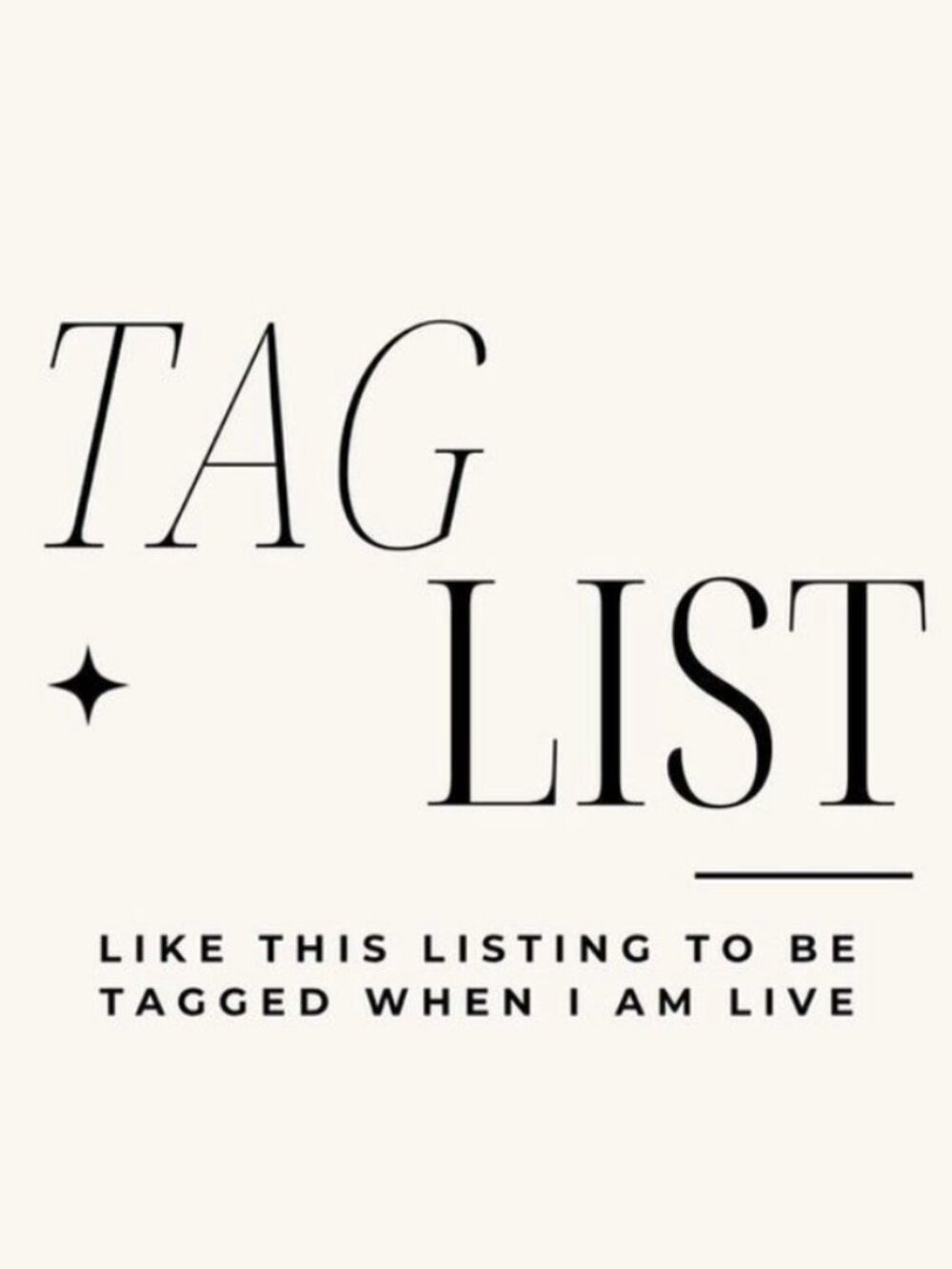 ✨TAG LIST for LIVE SHOWS✨